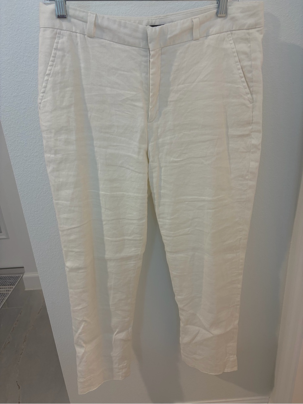 Banana Republic White Linen Blend Pants